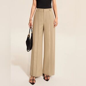 Commense Tan Wide Leg Pants